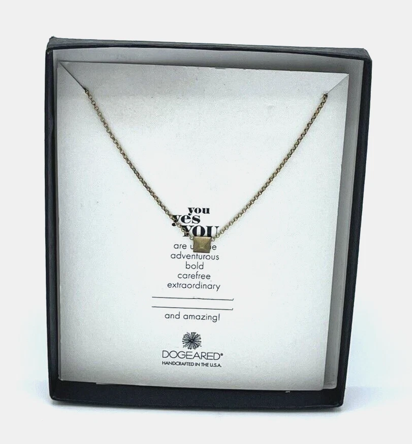 Collares colgantes Dogeared ''YOU YES YOU'' sumergidos en oro 18'' 01470 Foto 3 de 3