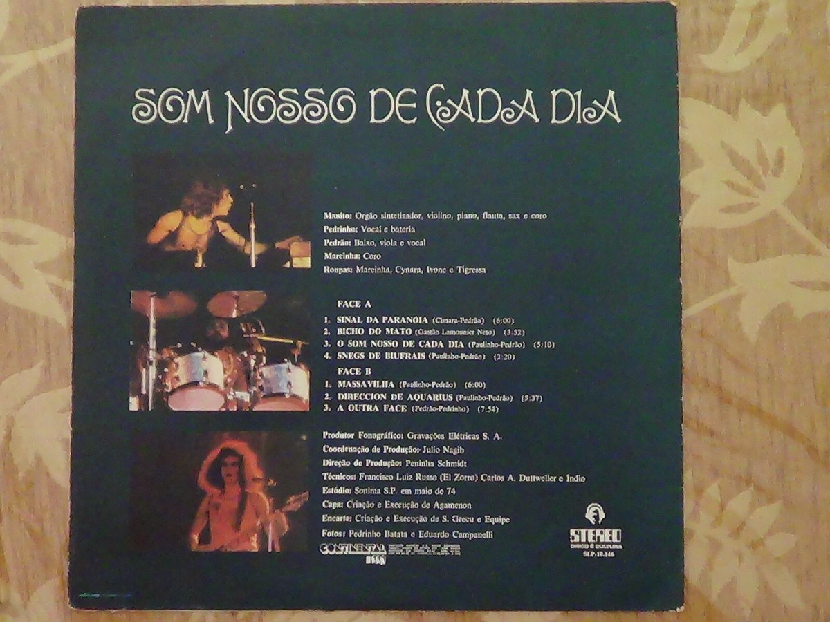 LP Músicas Brasileiras Som Nosso De Cada Dia ‎– Snegs LP 1974 Brazil EX/VG+ | eBay