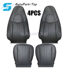 FOR 2003-2014 Chevy Express & GMC Savana BOTH Side Vinyl Seat Cover Dark Gray
