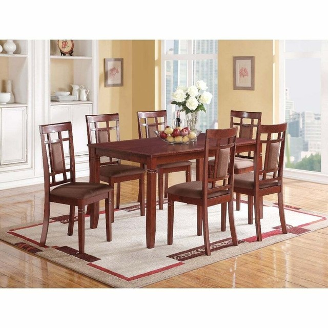 Amiable Wooden Dining Table with Rectangular Top, Cherry ...