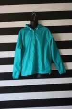 Quechua Oxylane Women’s Hooded Rain Wind Jacket Azure ¾ Zip Size M / L  