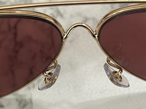 Ray-Ban Aviator Reverse RB R0101S Gold / Rose Len’s 59mm Sunglasses—Free Shippig - Picture 6 of 11
