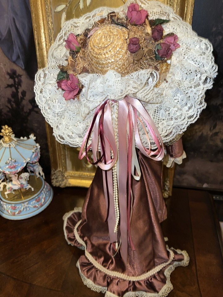 Antique A&M 1894 DEP Germany Bisque Head Doll 20" blue eye and dress