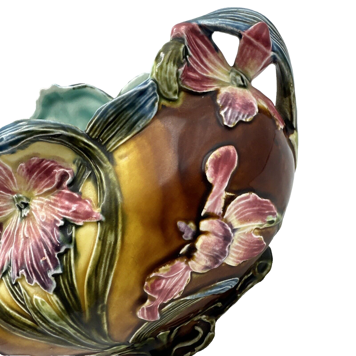 old pottery animal ❀ふんわりしっぽ 赤茶色の リスさん