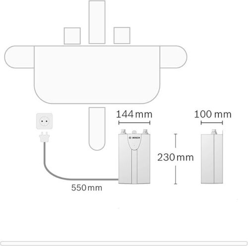 Scaldabagno istantaneo idraulico compatto Bosch Tronic Comfort Compact, 3,5 kW, - Foto 2 di 4