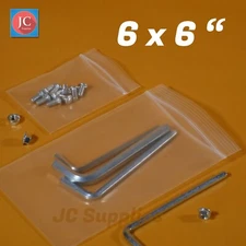 Clear Reclosable Bags 6 x 6" 4-Mil Heavy-Duty Reseal Zipper Seal Zip Top Baggies