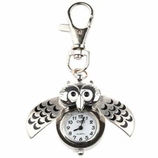 Taschenuhr Uhr Eule Nachteule mit Karabiner Krankenschwester  Sehr gute Qualit&auml;t