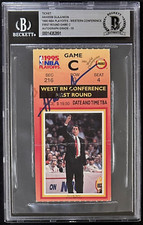 Hakeem Olajuwon Signed 1995 NBA Western Conference 1sr Round Game C Ticket BAS