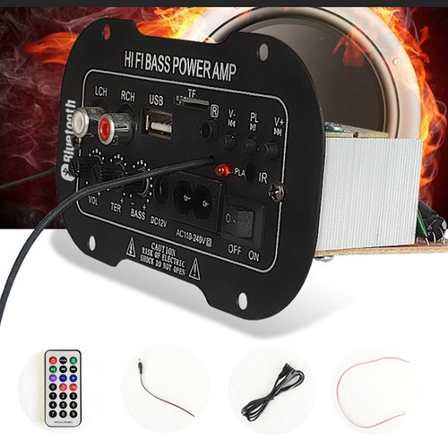 Mini 50W HiFi Power-Amplifier Audio Digital Stereo FM Car AMP Remote Bluetooth - Picture 2 of 12