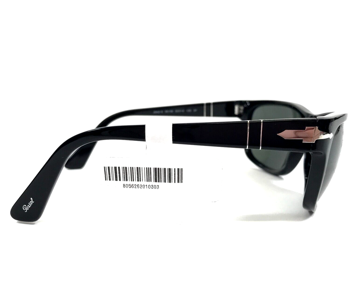 Persol Sunglasses 3342-S 95/58 Shiny Black Wrap Frames w Persol Sunglasses 3342-S 95/58 Shiny Black Wrap Frames w