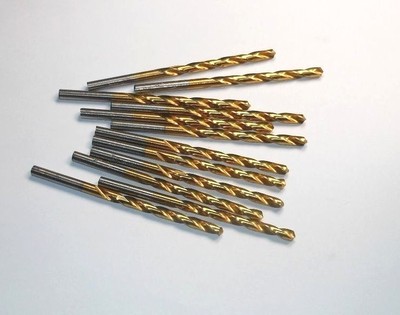 Jobber Length Drills 3/16'' HSS 118° TiN 3-1/2'' OAL USA (12 Pcs)