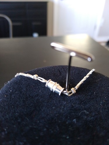 Juego de collar de cuentas/piedra tono plata ~ se ve hecho a mano - Imagen 7 de 22
