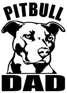 Download Pitbull Dad Vinyl Decal Sticker Car Window Bumper Wall I Love My Rescue Dog Ebay