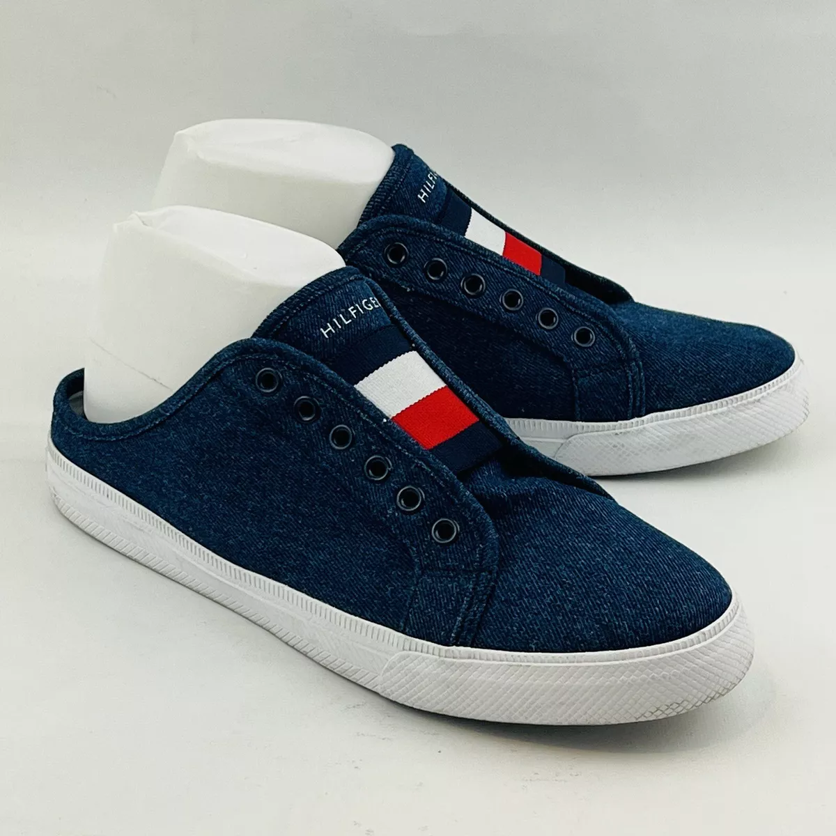 8M Tommy Hilfiger Mule Sneakers Denim Slip On Trainers eBay