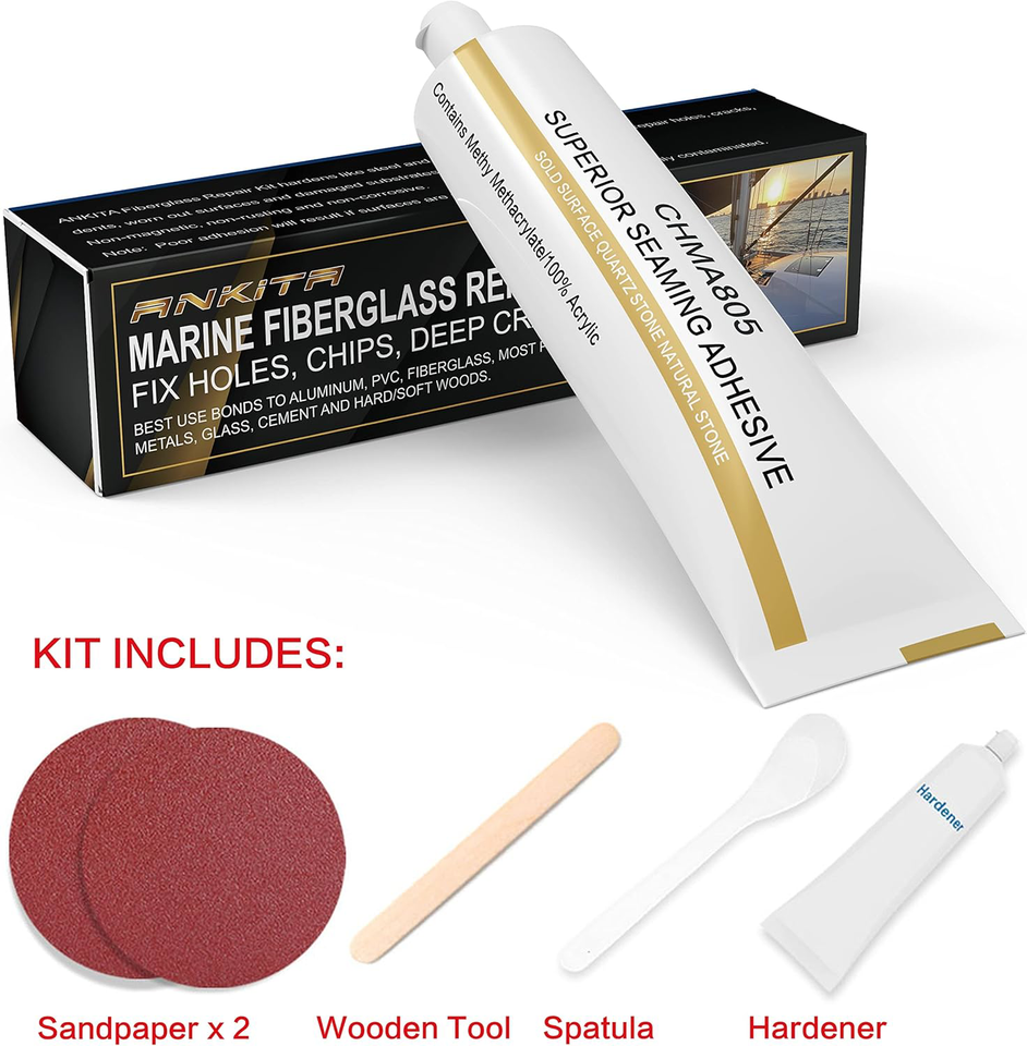 Ankita Marine Fiberglass Repair Kit for Boats Gel Coat Repair kit for