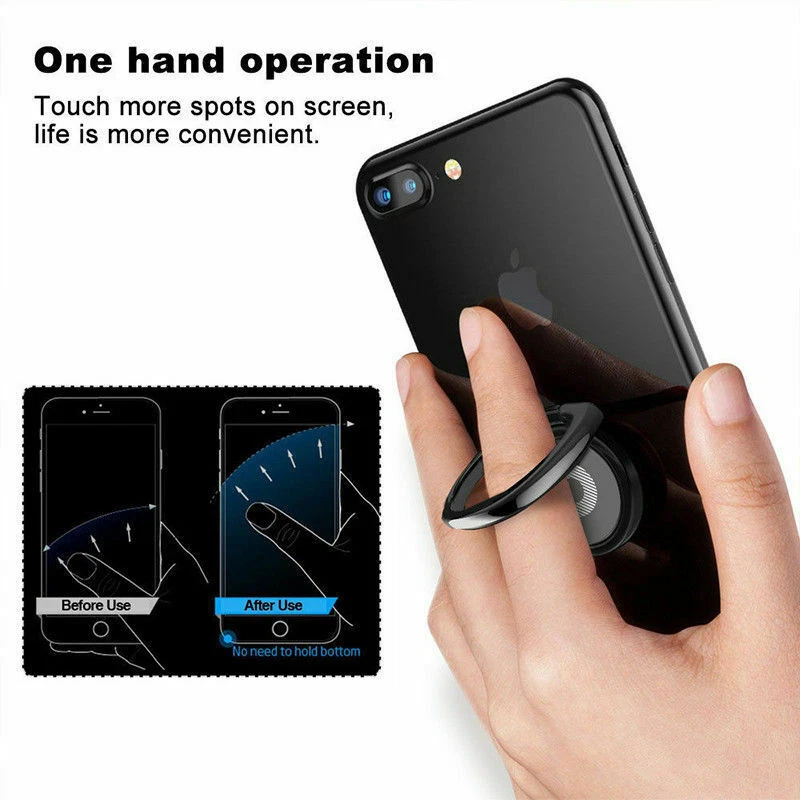Phone Ring Holder Finger Grip 360° Rotate Stand Mount Stent for Mobile Phone UK - Image 4 of 4