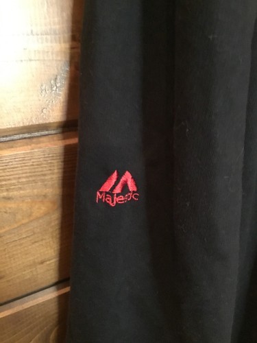 Chicago Blackhawks Logo Black and Red Majestic Hoodie Mens Size 4XL - Picture 4 of 6