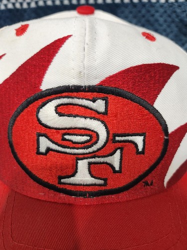 Vintage 90s San Francisco 49ers SharkTooth Logo Athletic Snapback Hat NFL Rare - Picture 2 of 3