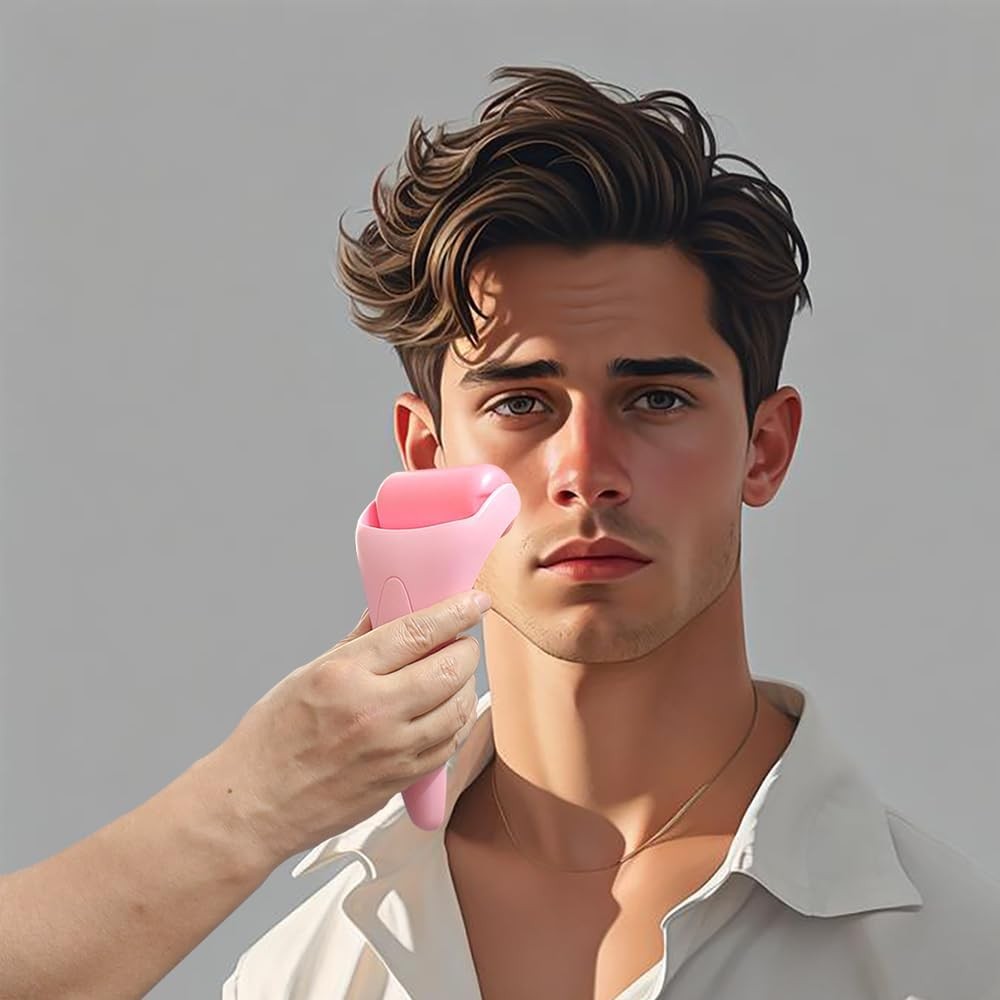 3-in-1 Natural Jade Roller and Gua Pink Ice + + Sha 