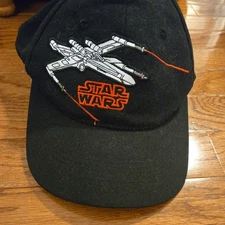 VINTAGE Star Wars X Wing Hat Snapback Cap Black 1996 Fresh Caps