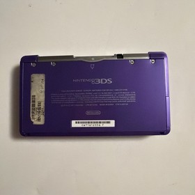 Nintendo 3DS Midnight Purple Portable Gaming Console W/ Charger Tested Working