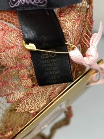 Agent Provocateur Zaharah SOIREE Burgundy Gold 34B/2 Set NWT