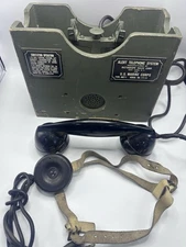 Vintage WW2 US Military Marine Corps Alert Telephone System Portable Phone-MCT-1