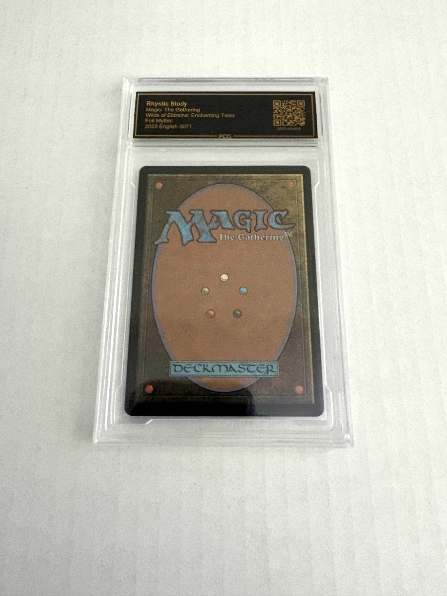 MTG Gem Mint 10 Rhystic Study (Anime Borderless Foil) PCG Wilds of