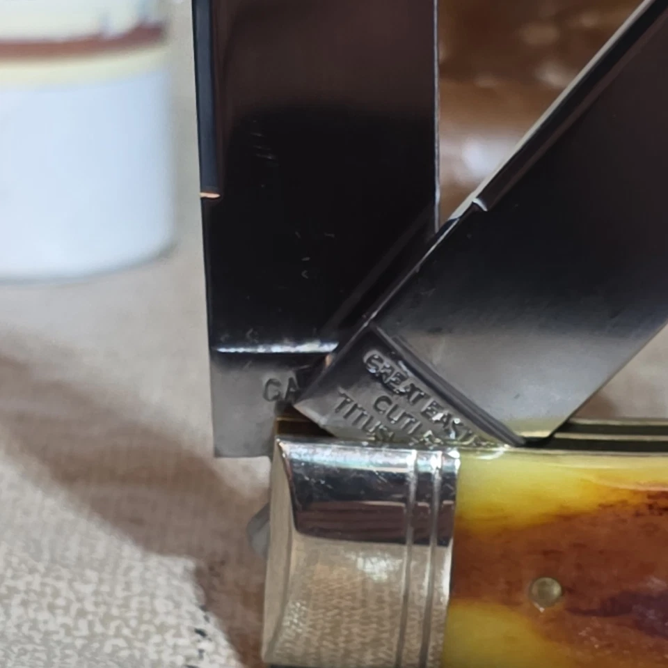 ВЕЛИКОЛЕПНЫЕ ВОСТОЧНЫЕ СТОЛОВЫЕ ПРИБОРЫ 2020 235220 СТАРИННЫЙ ОСЕННИЙ НАТУРАЛЬНЫЙ КОСТЯНОЙ ОХОТНИЧИЙ НОЖ 23 Л - Изображение 3 из 4