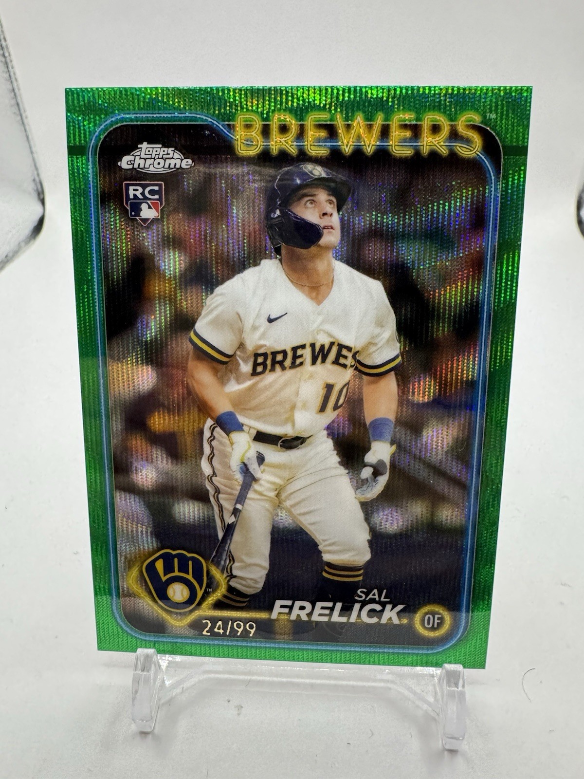 2024 Topps Chrome - Sal Frelick #39 Green Wave Refractor /99 (RC) 99/99