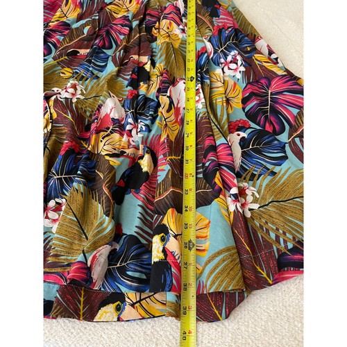 Unique Vintage Women's Tucan Novelty Tropical Print Back Tie Shift Midi Dress 4X - Picture 17 of 20