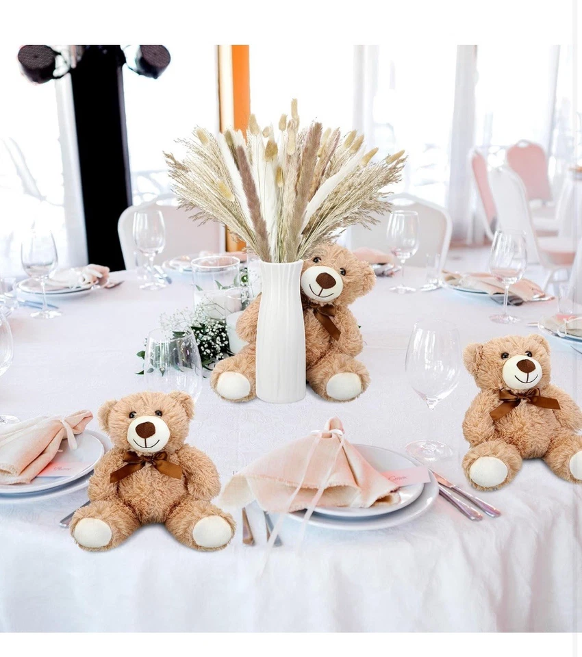 6 Juegos 123 Piezas Mesa de Baby Shower Centros de Mesa Pampa Seca Decoración Oso Relleno... Foto 3 de 4