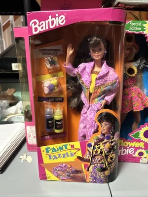 NIB 1993 Mattel Paint n Dazzle Barbie 10059 Brunette