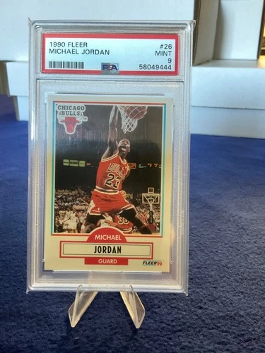 1990-91 Fleer - Michael Jordan #26 PSA 9 - 58049444 Black Line Above Bio Info