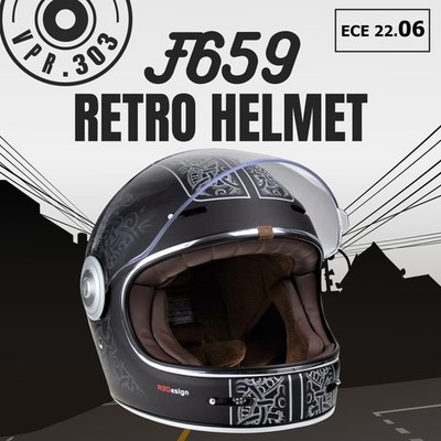 Motorradhelm ViPER F659 Integralhelm Motorrad Roller Retro ECE Sturzhelm