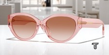 VERSACE VE4495D 543413 Peach Transparent Pink Gradient 56 mm Women's Sunglasses