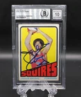 JULIUS DR. J ERVING SIGNED 1972-73 TOPPS ROOKIE CARD #195 RC BECKETT 10 AUTO