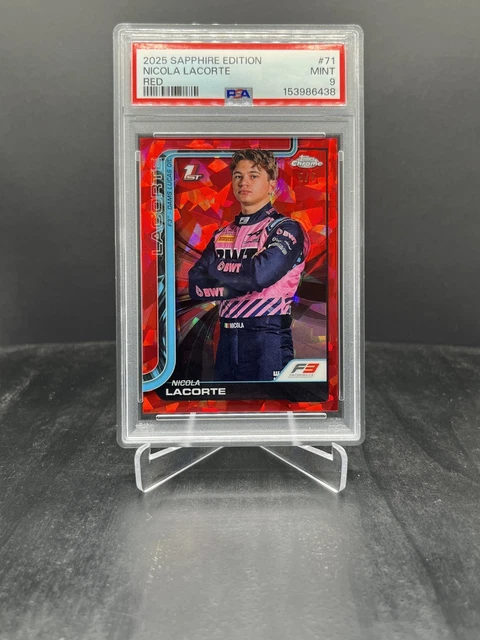 2025 Topps Chrome Sapphire Formula 1 F1 Nicola Lacorte 1st Red 5/5 PSA 9 #71