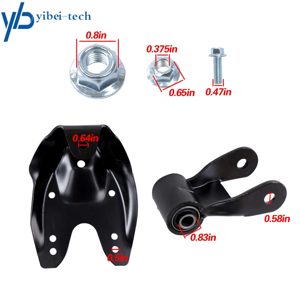 Kit de suporte de mola traseira folha 722-216 722-020 para Dodge Dakota 1997-04 4WD - Imagem 2 de 4