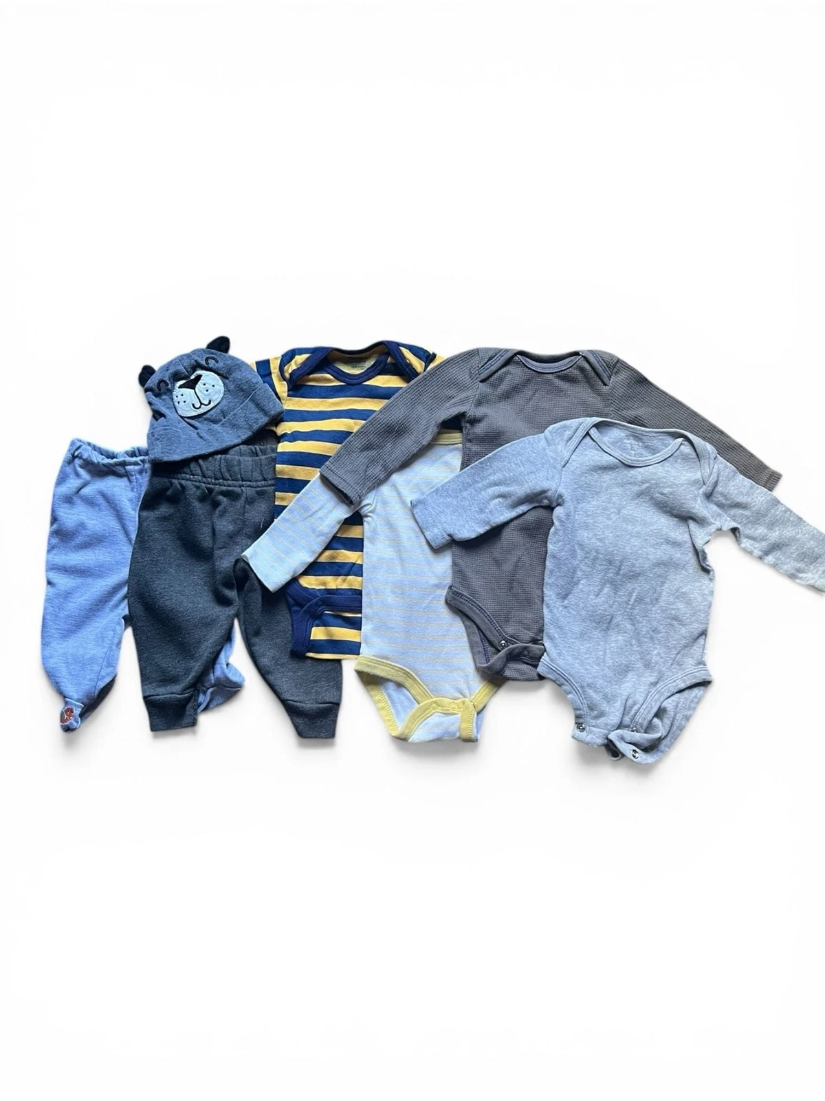 7 Piece Baby Boy Clothing Bundle - Carter's, Gerber, & More (0-3 Months)