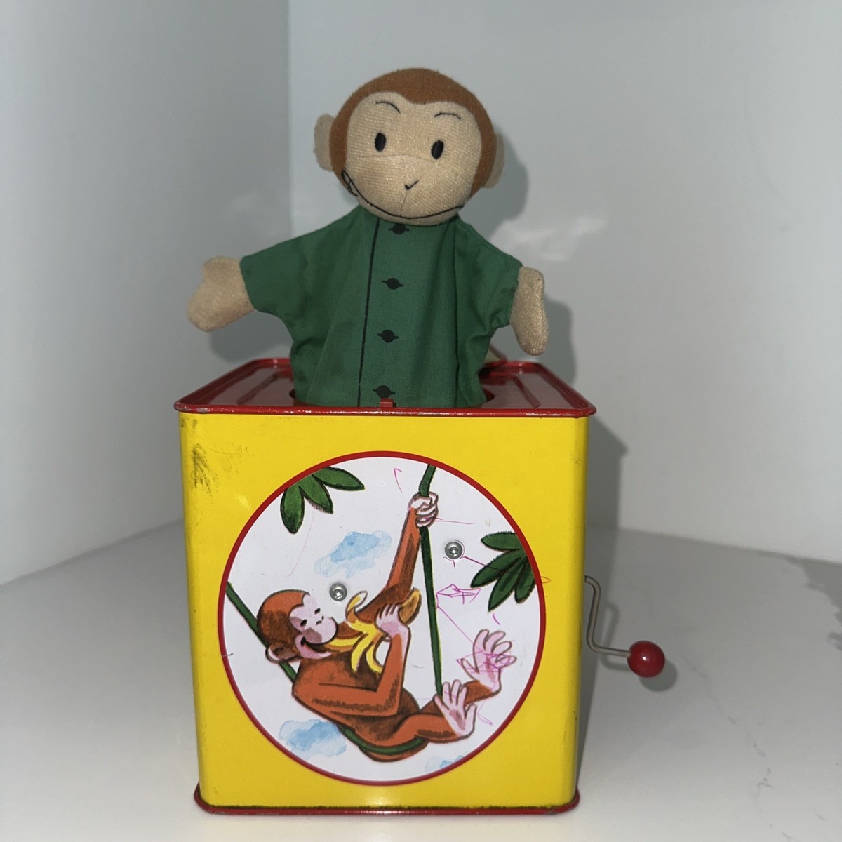 Curious George Jack in the Box Wind Up Toy Box Vintage Pop Out Box