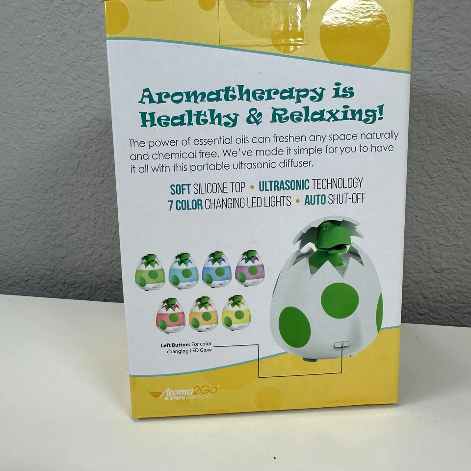 Little Ones Dino-Egg Silicona Difusor Ultrasónico 7 Color Cambio LED Nuevo Foto 3 de 4