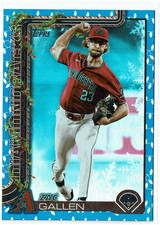 2025 Topps Holiday Baseball - Zac Gallen #H131 Blue Metallic Holiday Lights