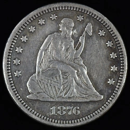 1876-CC Seated Liberty Quarter — photo from the most recent tracked eBay sale