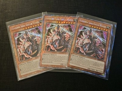 3x Vanquish Soul Caesar Valius RA04-EN046 Platinum Secret Rare 1st Ed NM Playset