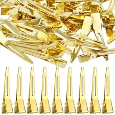 50pcs 1.75 Inches Single Prong Curl Clips Metal Alligator Hair Pins Duckbill ...