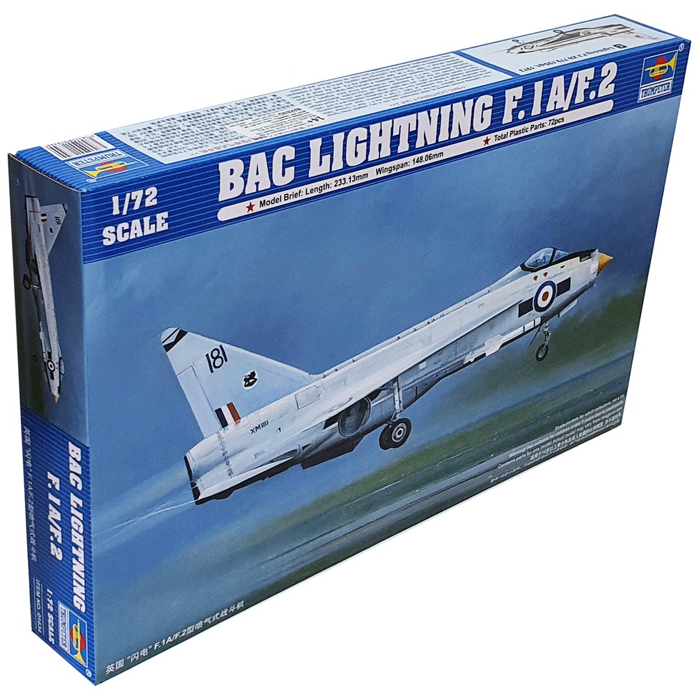 Trumpeter BAC Lightning F.1A/F.2 1:72 British Jet Fighter Plastic Model Kit