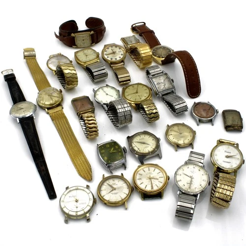 Vintage Timex Orvin Westclox Day/Date Men's Wristwatches Lot of 22 #WB4439-4