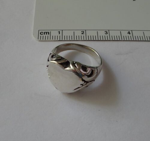 Clearance sale size 7 Sterling Silver 5 gram Fancy 14mm at Heart Band Ring - Picture 6 of 11