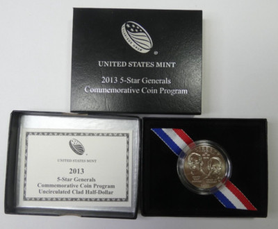 2013-D 5-Star Generals Commemorative Half-Dollar in OGP w/ COA